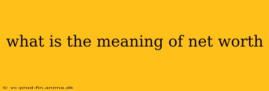 what is the meaning of net worth