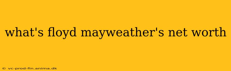what's floyd mayweather's net worth
